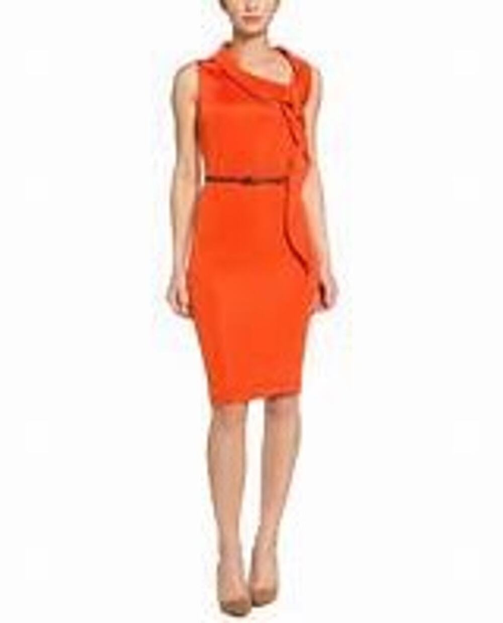 MaxMara Red Sleeveless Mirte Sheath Stretchy Cocktail Dress Size 10